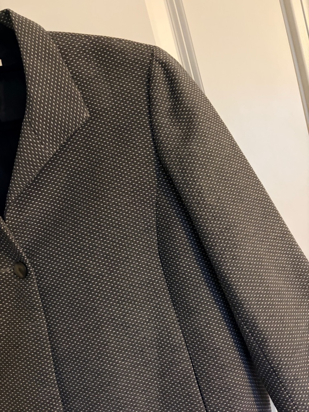 Barry Bricken Women’s Blazer • Gray Dot Pattern - Picture 4 of 12